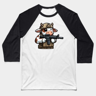 Tactical Cow Baseball T-Shirt